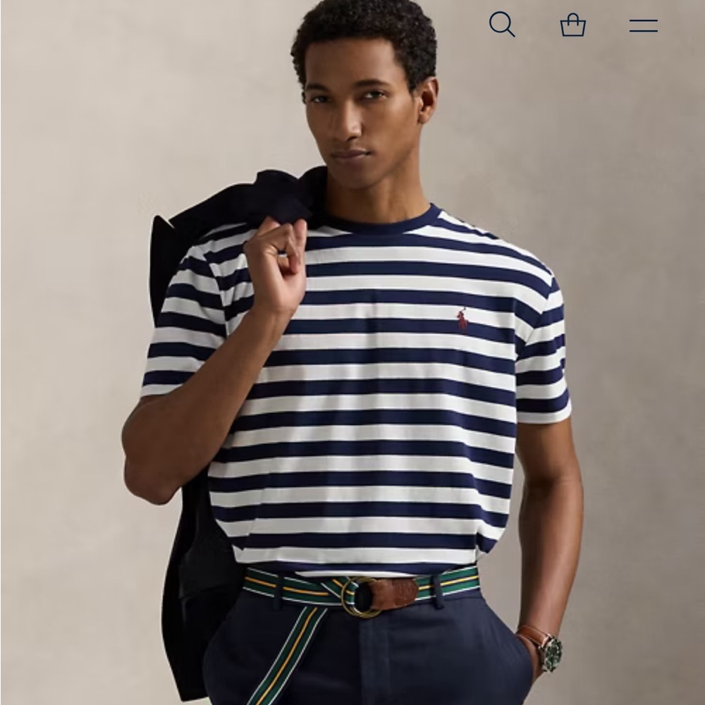 Polo Ralph Lauren men classic fit striped jersey t shirt